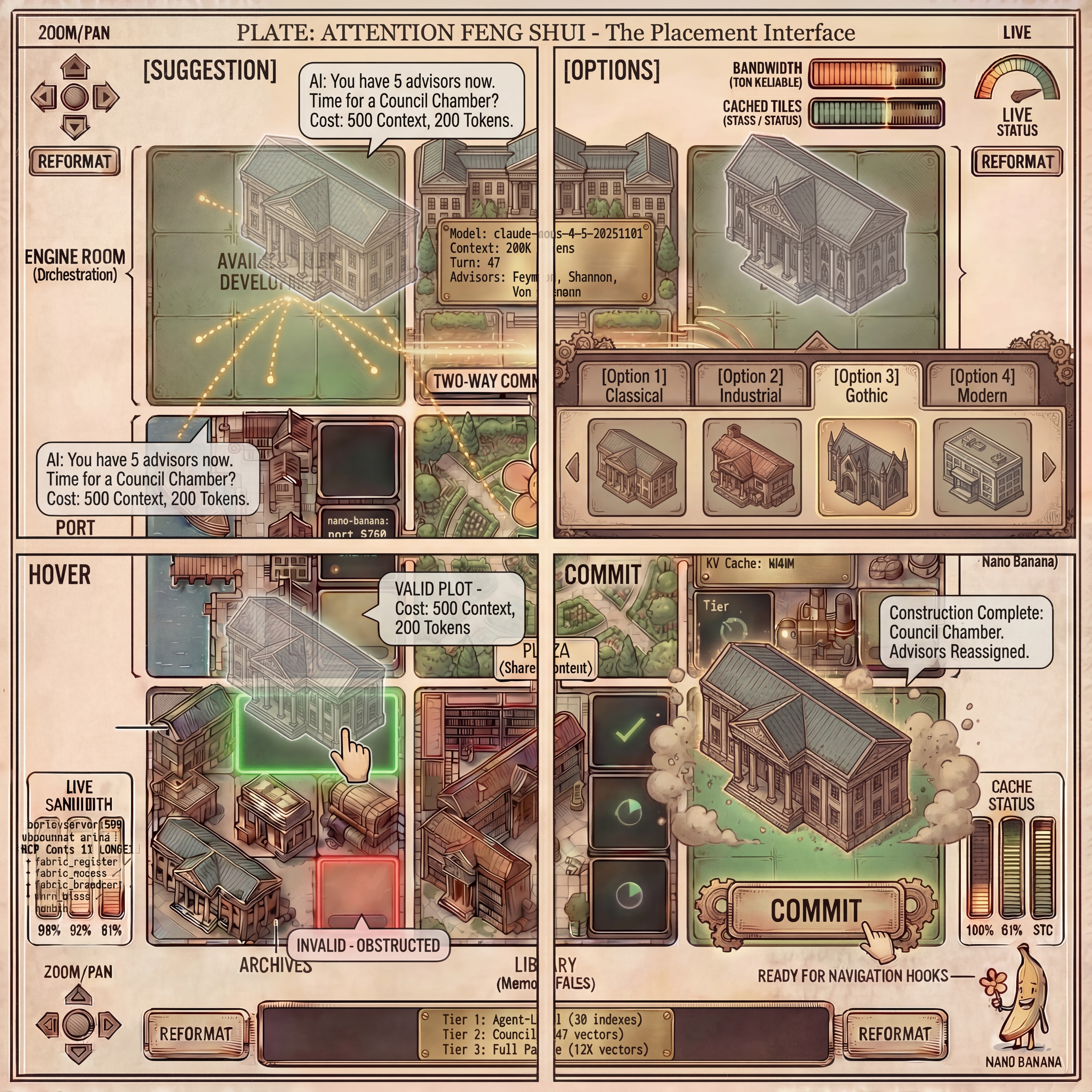 Attention Feng Shui placement interface